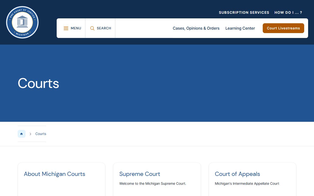 Kalkaska County circuit court records within the Michigan courts hierarchy